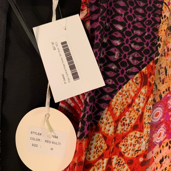 Luxxel Long Sleeve Maxi Dress Tropical Multicolor - Picture 10 of 10